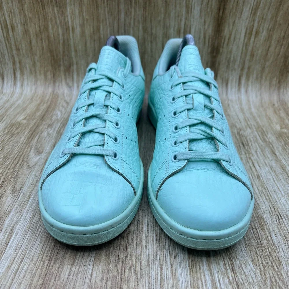 Adidas Stan Smith Women's Size‎ 10 Frozen Mint Green Croc Sneakers Shoes AQ6806